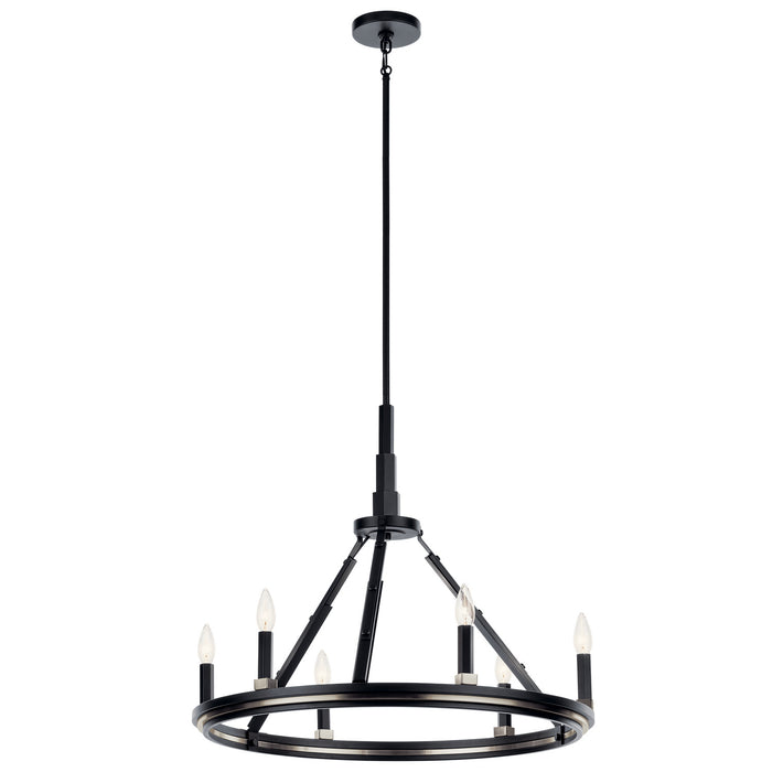 Kichler - 52420BK - Six Light Chandelier - Emmala - Black