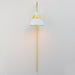 Maxim - 12041WTSBR - One Light Wall Sconce - Dawn - White/Satin Brass