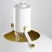 Maxim - 12042WTSBR - One Light Pendant - Dawn - White/Satin Brass