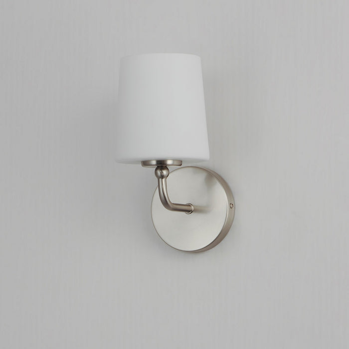 Maxim - 12091SWSN - One Light Wall Sconce - Bristol - Satin Nickel