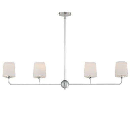 Maxim - 12097SWSN - Four Light Linear Chandelier - Bristol - Satin Nickel