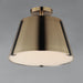 Maxim - 25170DBZHR - LED Semi Flush Mount - Carlo - Dark Bronze, Leather, Heritage Brass