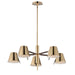 Maxim - 25175DBZHR - LED Chandelier - Carlo - Dark Bronze, Leather, Heritage Brass