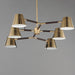 Maxim - 25176DBZHR - LED Chandelier - Carlo - Dark Bronze, Leather, Heritage Brass