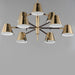 Maxim - 25179DBZHR - LED Chandelier - Carlo - Dark Bronze, Leather, Heritage Brass