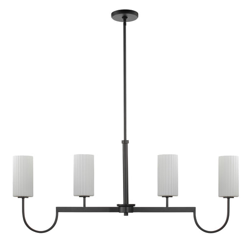 Maxim - 32004SWBK - Four Light Linear Chandelier - Town and Country - Black