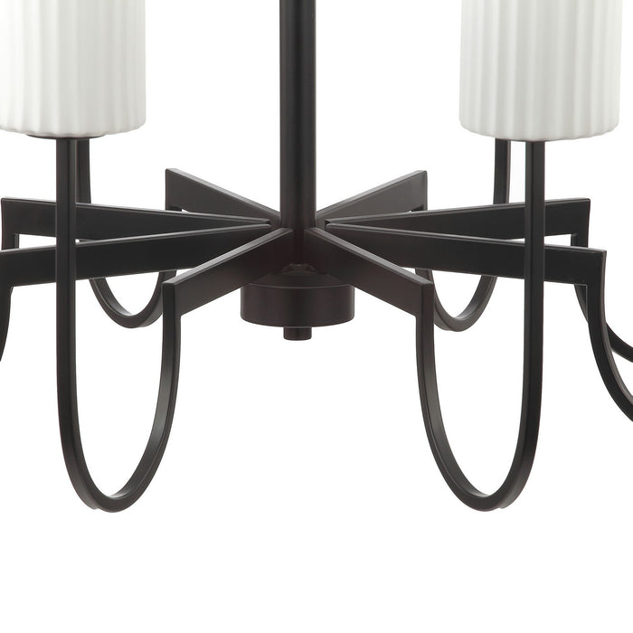 Maxim - 32008SWBK - Eight Light Chandelier - Town and Country - Black