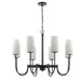 Maxim - 32008SWBK - Eight Light Chandelier - Town and Country - Black