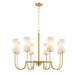 Maxim - 32008SWSBR - Eight Light Chandelier - Town and Country - Satin Brass