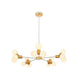 Kalco - 517472WNB - LED Chandelier - Tres - White and New Brass