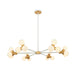 Kalco - 517473WNB - LED Chandelier - Tres - White and New Brass