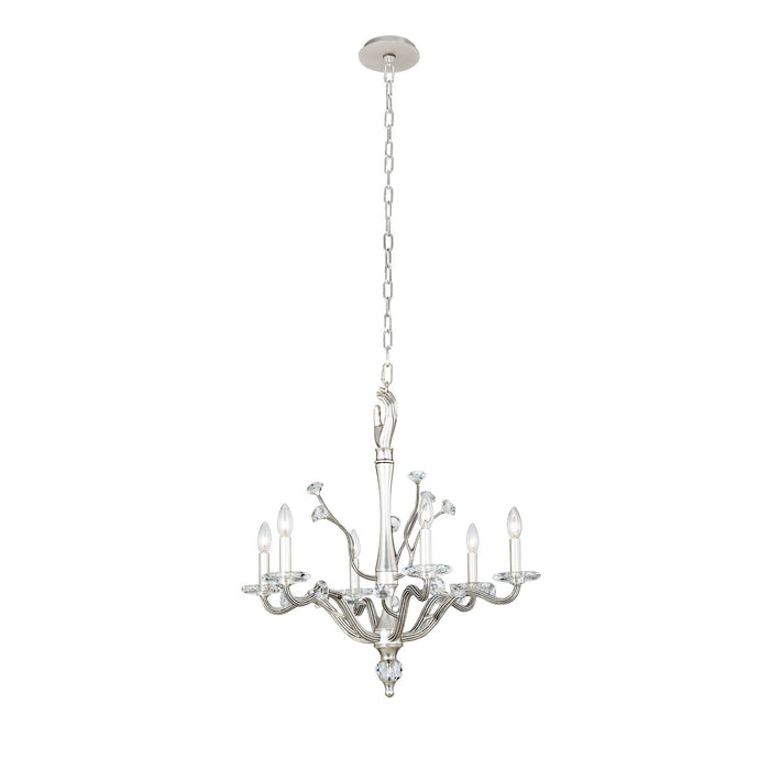 Kalco - 517771PW - Six Light Chandelier - Venus - Pewter