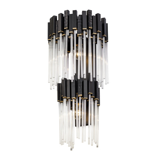 Varaluz - 309W02LMBFG - Two Light Wall Sconce - Matrix - Matte Black/French Gold