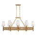 Varaluz - 360N08FG - Eight Light Linear Pendant - Nevis - French Gold