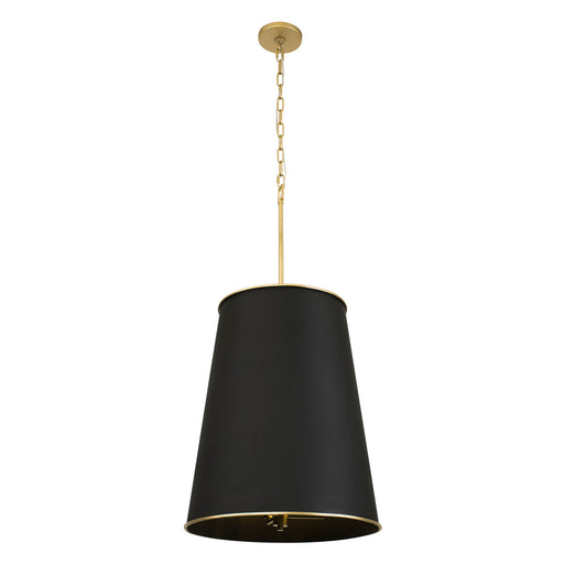 Varaluz - 364F09MBFG - Nine Light Foyer Pendant - Coco - Matte Black/French Gold