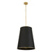 Varaluz - 364F09MBFG - Nine Light Foyer Pendant - Coco - Matte Black/French Gold