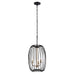 Varaluz - 375F03CBHG - Three Light Foyer Pendant - Nico - Carbon/Havana Gold