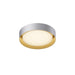 ET2 - E51012-WTGLD - LED Flush Mount - Echo - White/Gold