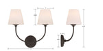 Crystorama - 2442-OP-BF - Two Light Wall Sconce - Sylvan - Black Forged