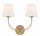 Crystorama - 2442-OP-VG - Two Light Wall Sconce - Sylvan - Vibrant Gold