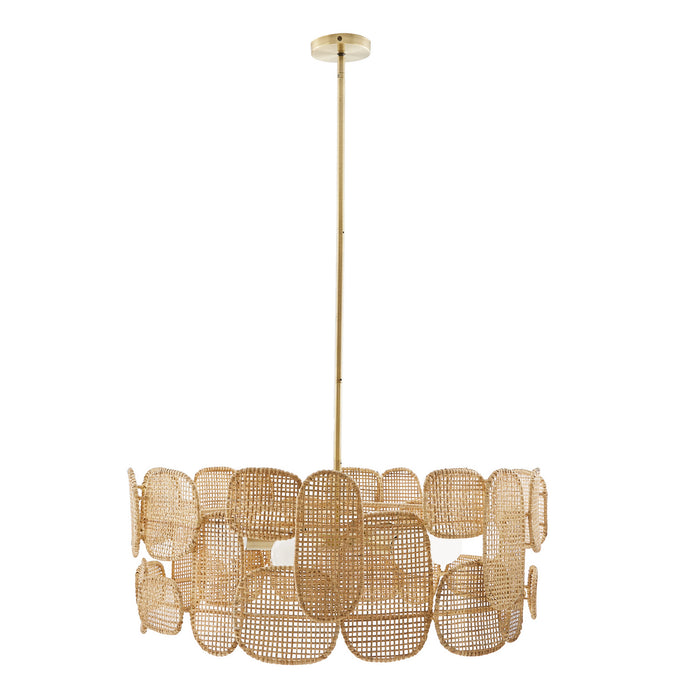 Arteriors - 85038 - Six Light Chandelier - Ronaldo - Natural