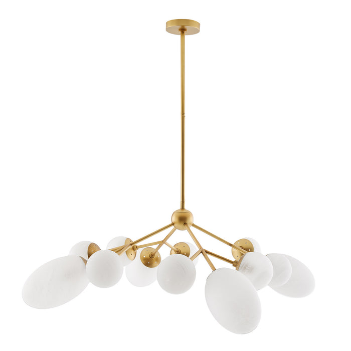 Arteriors - 89653 - 12 Light Chandelier - Panella - Brushed Brass