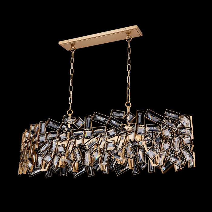 Allegri - 038161-044-FR001 - Eight Light Island Pendant - Inclanta - Winter Brass