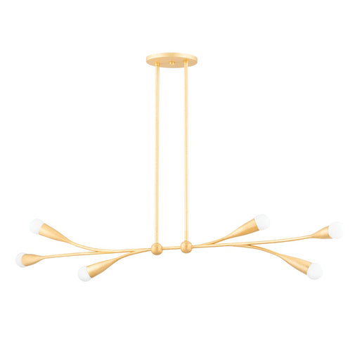 Mitzi - H689906-GL - Six Light Linear - Elsa - Gold Leaf