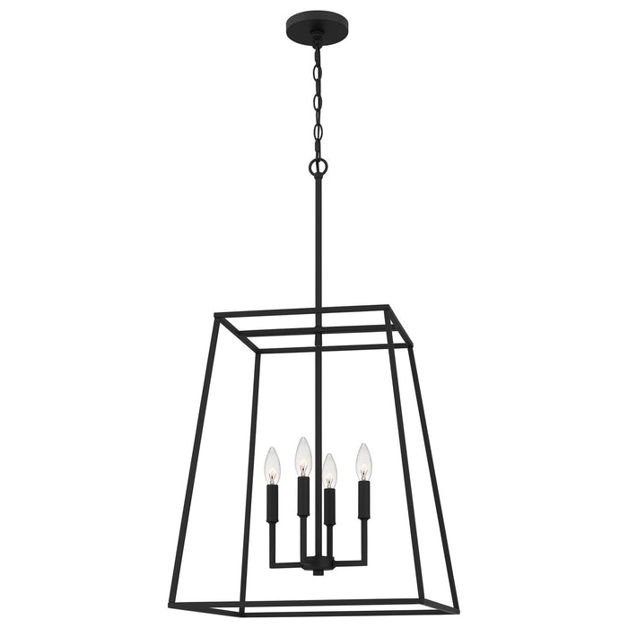 Quoizel - PRC2818MBK - Four Light Pendant - Prescott - Matte Black