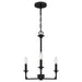 Quoizel - PRC5016MBK - Three Light Chandelier - Prescott - Matte Black