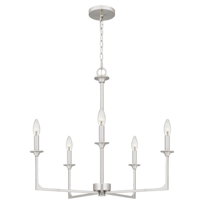 Quoizel - PRC5026BN - Five Light Chandelier - Prescott - Brushed Nickel