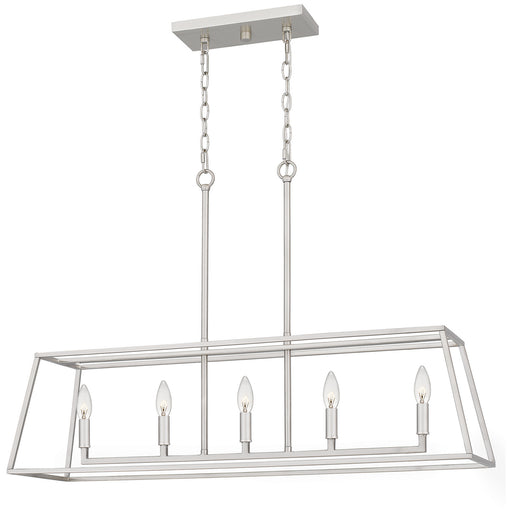 Quoizel - PRC536BN - Five Light Island Chandelier - Prescott - Brushed Nickel