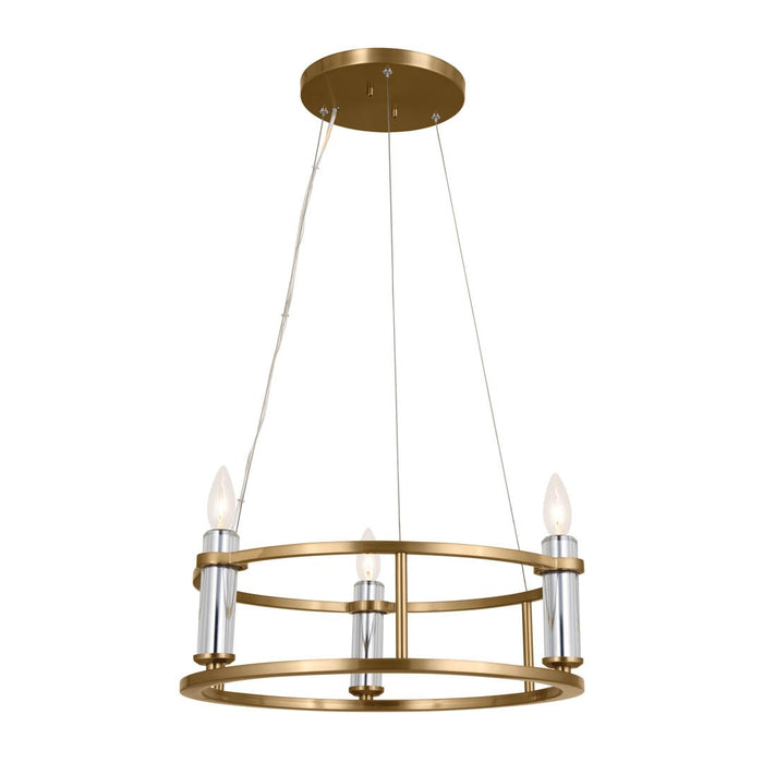 Kichler - 52493BNB - Three Light Mini Chandelier - Rosalind - Brushed Natural Brass