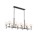 Kichler - 52503BK - Ten Light Linear Chandelier - Ali - Black