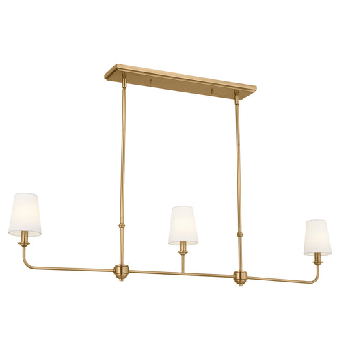 Kichler - 52519BNB - Three Light Linear Chandelier - Pallas - Brushed Natural Brass