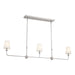 Kichler - 52519PN - Three Light Linear Chandelier - Pallas - Polished Nickel