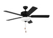 Generation Lighting. - 5LD52MBKD - 52" Ceiling Fan - Linden - Midnight Black