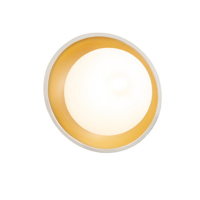 Justice Designs - CER-3035-MTGD - One Light Wall Sconce - Ambiance - Matte White with Champagne Gold internal