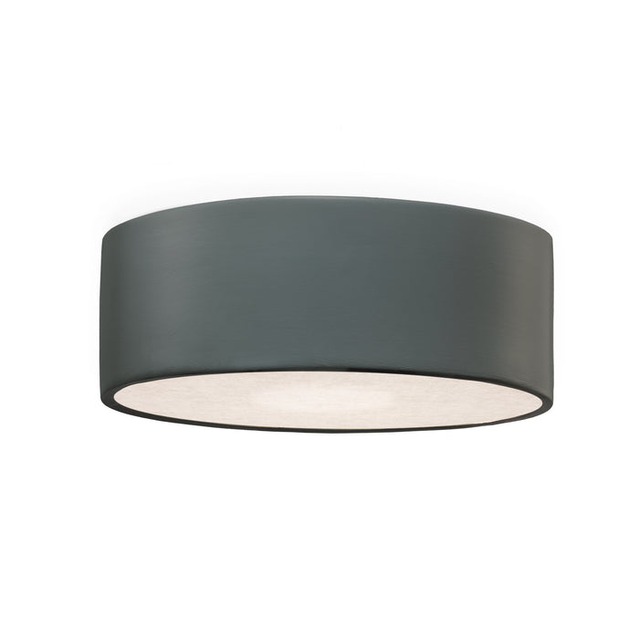 Justice Designs - CER-6290W-PWGN - LED Outdoor Flush-Mount - Radiance - Pewter Green