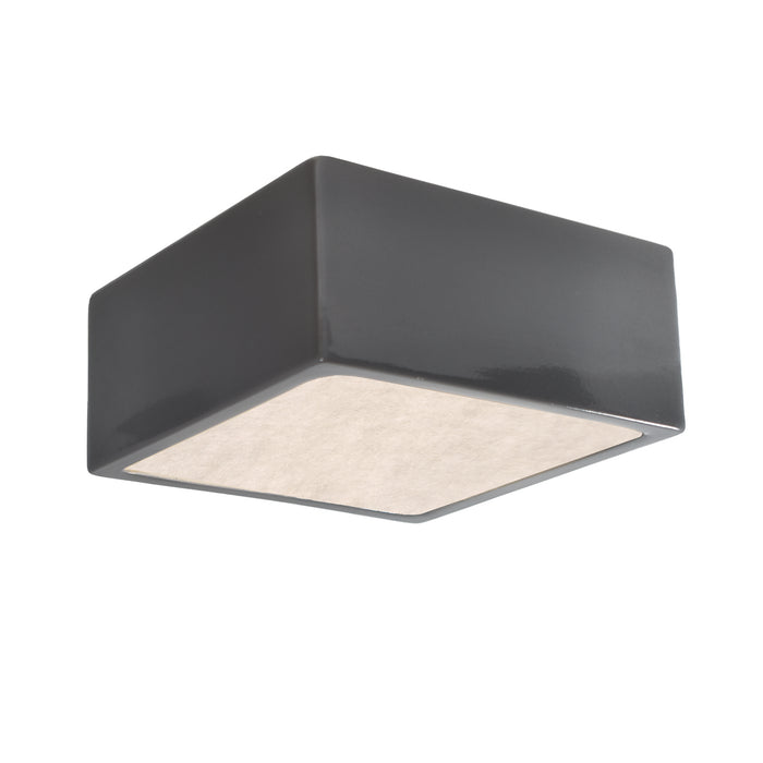 Justice Designs - CER-6295-GRY - LED Flush-Mount - Radiance - Gloss Grey