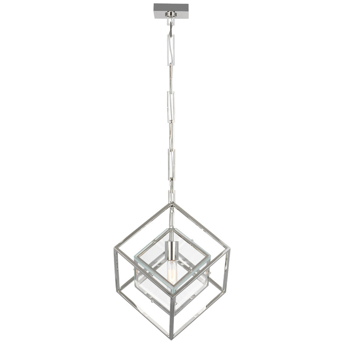 Visual Comfort Signature - KW 5023PN-CG - LED Pendant - Cubed - Polished Nickel