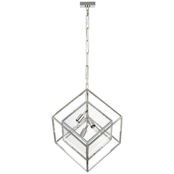 Visual Comfort Signature - KW 5024PN-CG - LED Pendant - Cubed - Polished Nickel