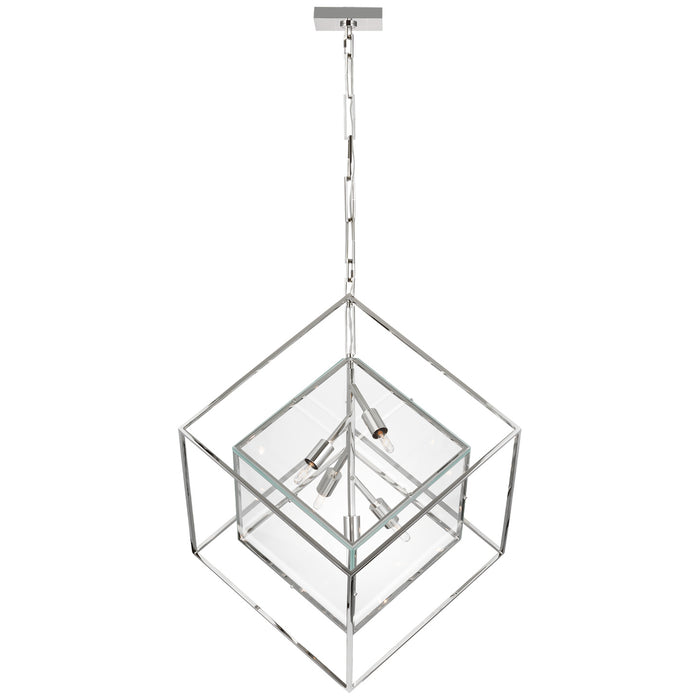 Visual Comfort Signature - KW 5025PN-CG - LED Pendant - Cubed - Polished Nickel