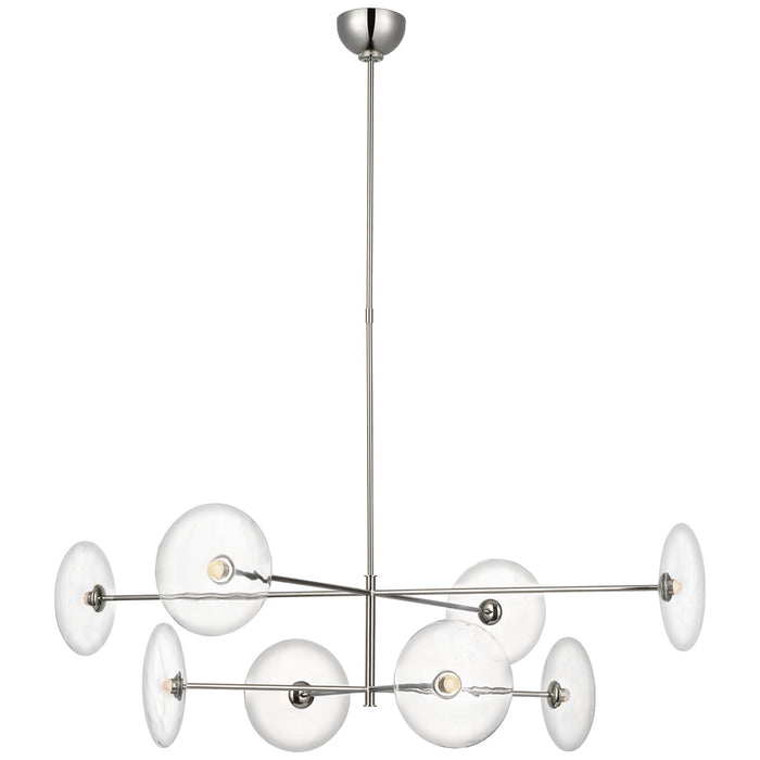 Visual Comfort Signature - S 5694PN-CG - LED Chandelier - Calvino - Polished Nickel