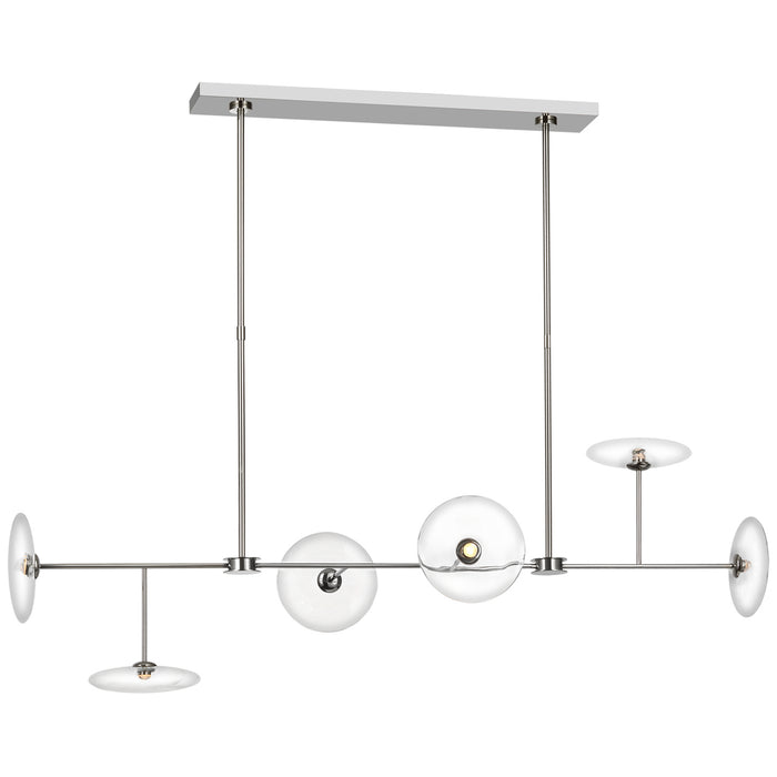 Visual Comfort Signature - S 5695PN-CG - LED Chandelier - Calvino - Polished Nickel