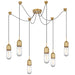 Visual Comfort Signature - TOB 5645HAB-CG-6 - LED Pendant - Junio - Hand-Rubbed Antique Brass