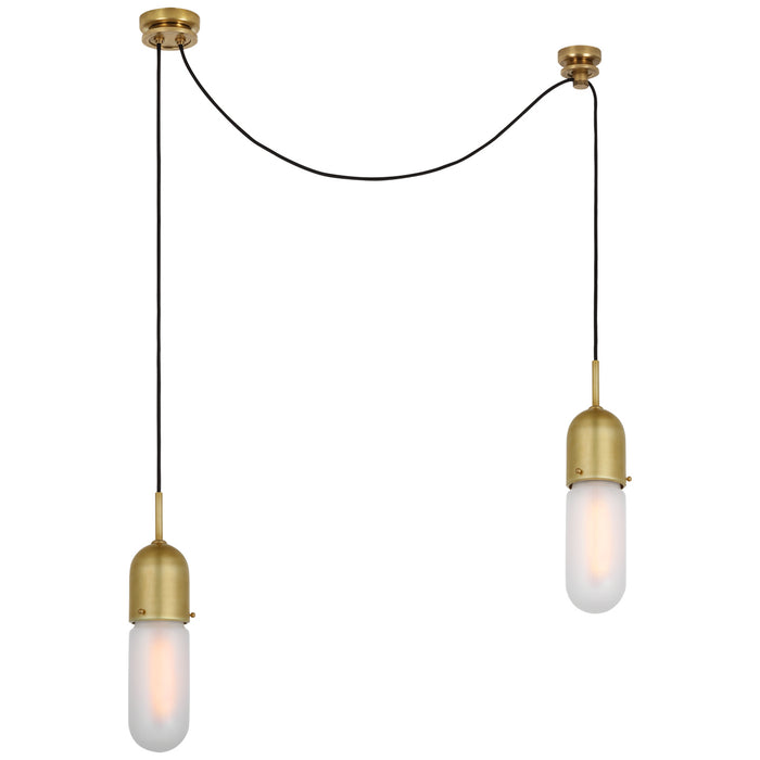 Visual Comfort Signature - TOB 5645HAB-FG-2 - LED Pendant - Junio - Hand-Rubbed Antique Brass