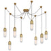 Visual Comfort Signature - TOB 5645HAB-FG-8 - LED Pendant - Junio - Hand-Rubbed Antique Brass