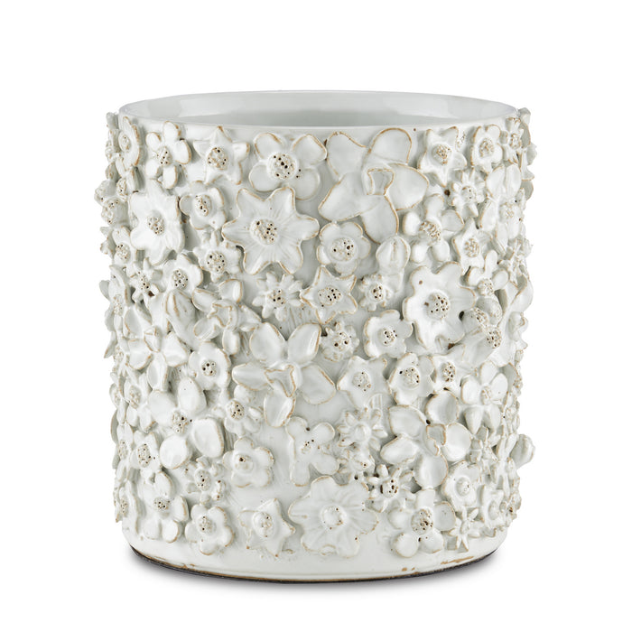 Currey and Company - 1200-0627 - Cachepot - Jessamine - White