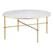 Currey and Company - 4000-0145 - Cocktail Table - Kira - White/Antique Brass